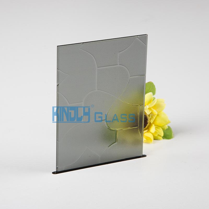 Grey Puzzle Patterned Glass